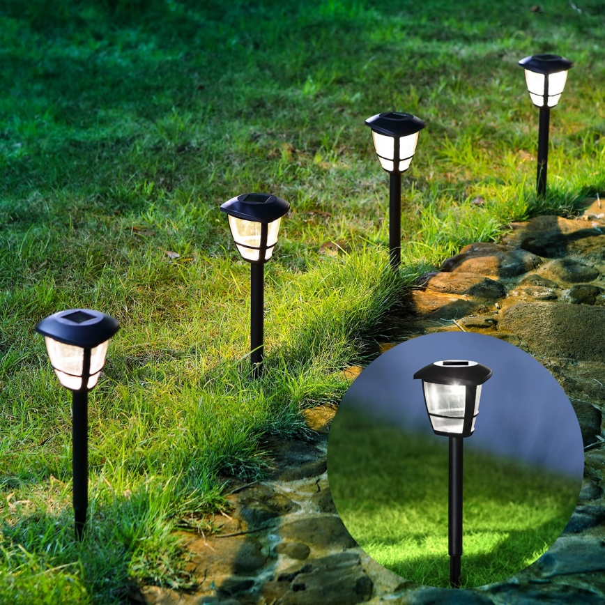Aigostar - LED Solarna svetilka LED/0,06W/2V 33,8 cm 6500K IP44 črna