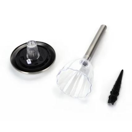 Aigostar - LED Solarna svetilka LED/0,08W/2V 30,4 cm 200 mAh 6500K IP44 mat krom