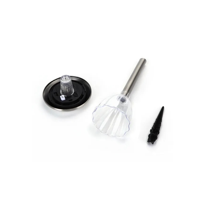 Aigostar - LED Solarna svetilka LED/0,08W/2V 30,4 cm 200 mAh 6500K IP44 mat krom