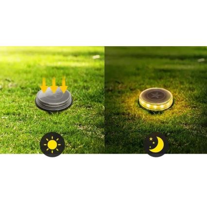 Aigostar - LED Solarna svetilka LED/0,6W/5,5V 24,5 cm 500 mAh 3200K IP66 črna