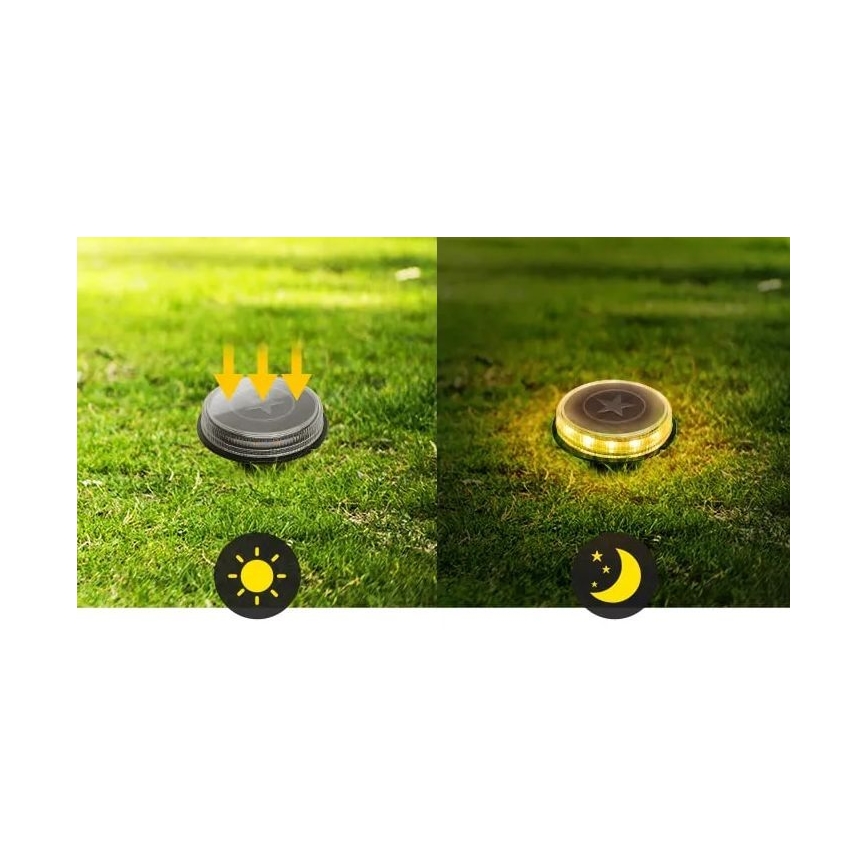 Aigostar - LED Solarna svetilka LED/0,6W/5,5V 24,5 cm 500 mAh 3200K IP66 črna