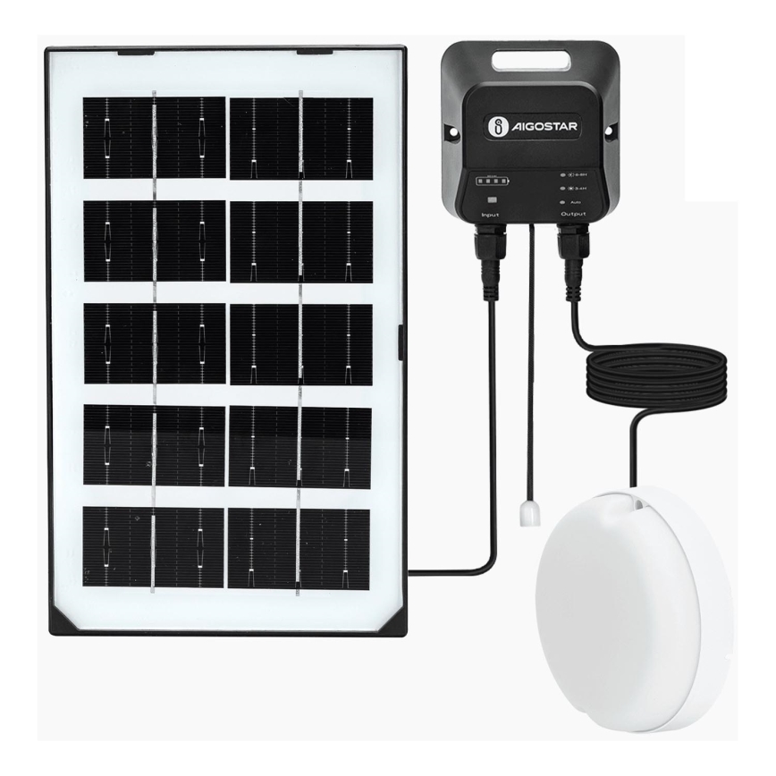 Aigostar - LED Solarna svetilka LED/35W/12V 3000 mAh 6500K pr. 16,8 cm + Daljinski upravljalnik
