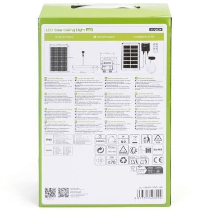 Aigostar - LED Solarna svetilka LED/35W/12V 3000 mAh 6500K pr. 16,8 cm + Daljinski upravljalnik