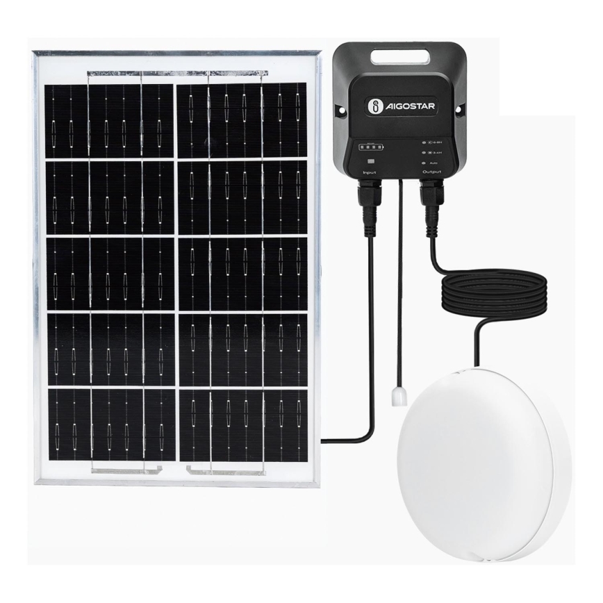 Aigostar - LED Solarna svetilka LED/70W/12V 6000 mAh 6500K pr. 20,5 cm + Daljinski upravljalnik