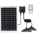 Aigostar - LED solarna svetilka s senzorjem 2xLED/35W/12V 6000 mAh 6500K IP65 premer 15 cm + daljinski upravljalnik