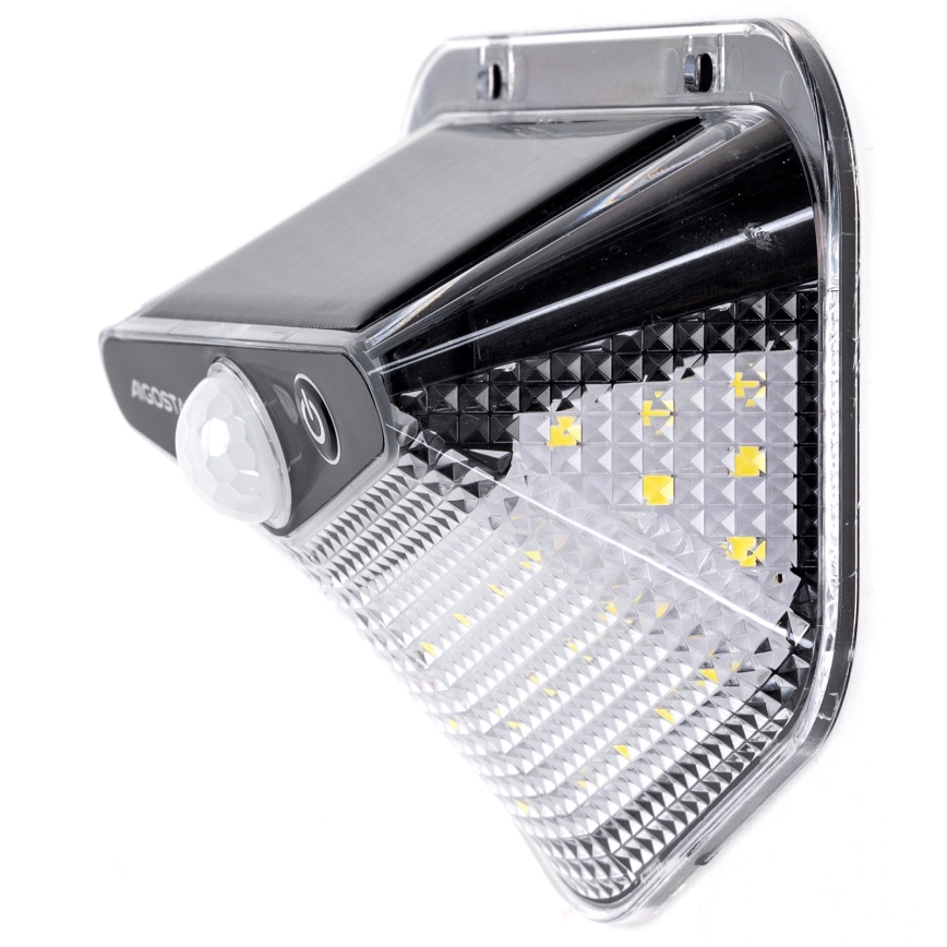 Aigostar - LED solarna svetilka s senzorjem LED/3,7V 6500K 500 mAh IP65 črna