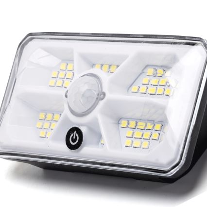 Aigostar - LED solarna svetilka s senzorjem LED/3,7V 6500K 500 mAh IP65 črna