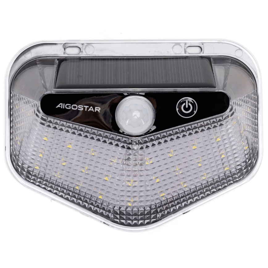 Aigostar - LED sončna svetilka s senzorjem LED/3,7V 6500K 500 mAh IP65 črna