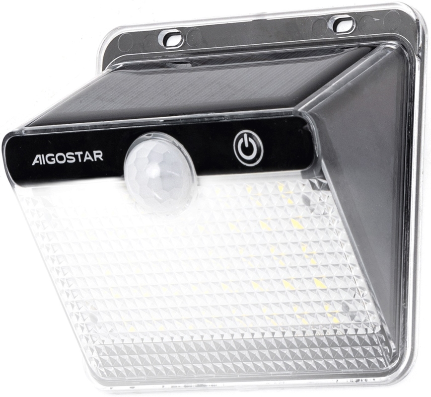 Aigostar - LED solarna svetilka z senzorjem LED/3,7V 6500K 1200 mAh IP65 črna