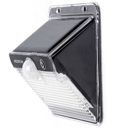 Aigostar - LED solarna svetilka z senzorjem LED/3,7V 6500K 1200 mAh IP65 črna