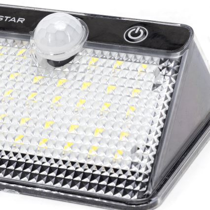 Aigostar - LED solarna svetilka z senzorjem LED/3,7V 6500K 1200 mAh IP65 črna