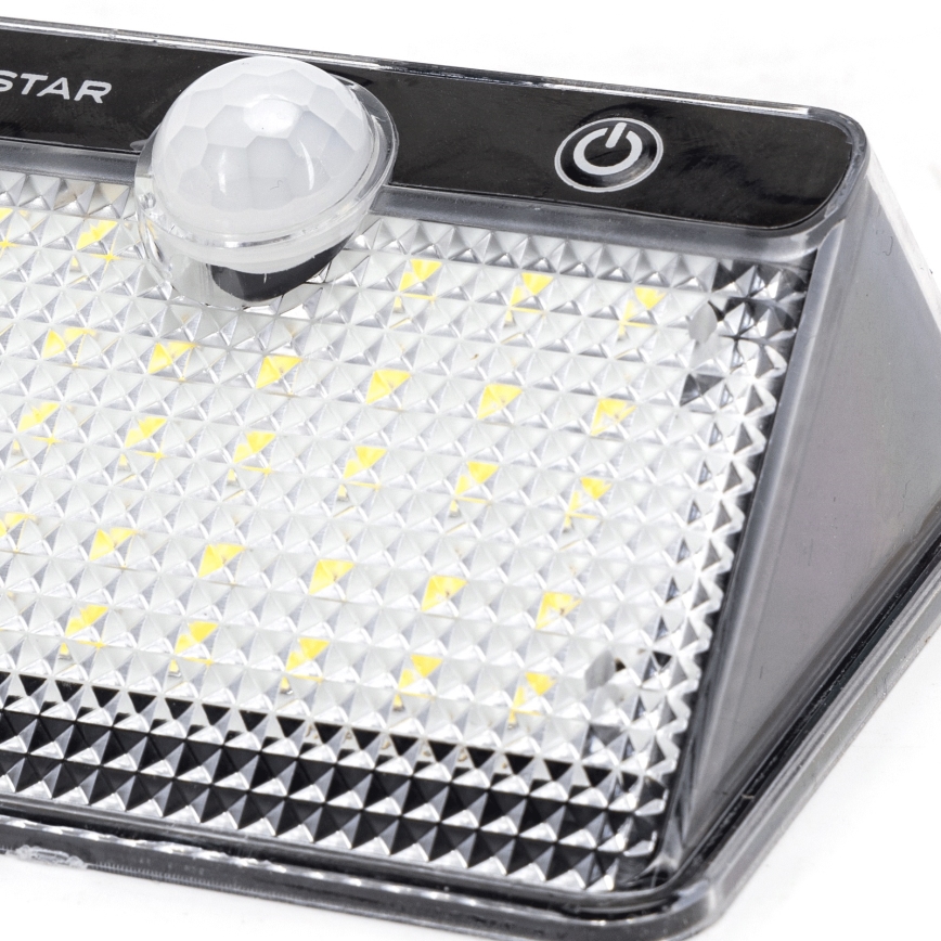 Aigostar - LED solarna svetilka z senzorjem LED/3,7V 6500K 1200 mAh IP65 črna