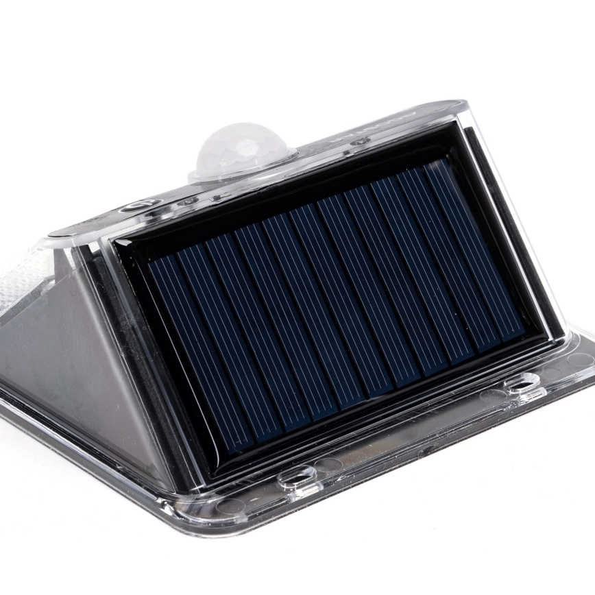 Aigostar - LED solarna svetilka z senzorjem LED/3,7V 6500K 1200 mAh IP65 črna