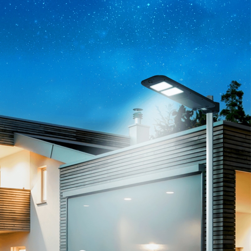 Aigostar - LED Solarna ulična svetilka s senzorjem LED/180W/4V 7500mAh IP65 + Daljinski upravljalnik