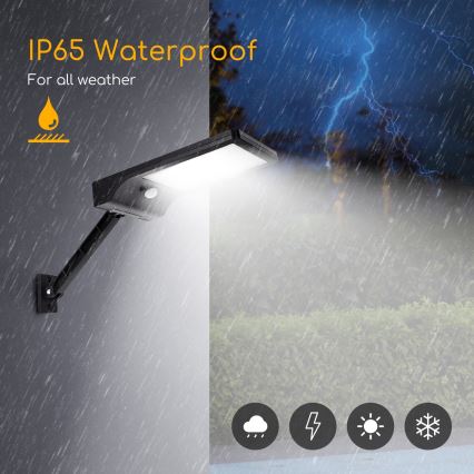 Aigostar - LED Solarna ulična svetilka s senzorjem LED/2,3W/5,5V 1800 mAh IP65