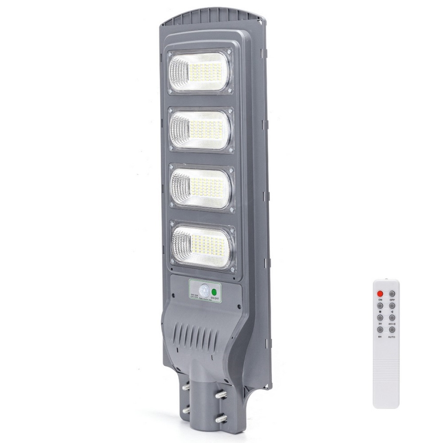 Aigostar - LED Solarna ulična svetilka s senzorjem LED/200W/3,2V 20000mAh IP65 6500K + Daljinski upravljalnik