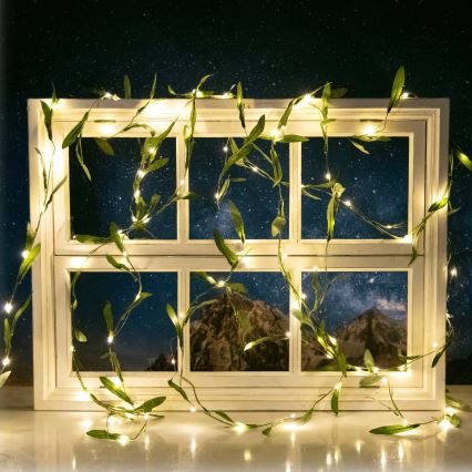 Aigostar - LED Solarna veriga 100xLED/12m IP65 topla bela oliva