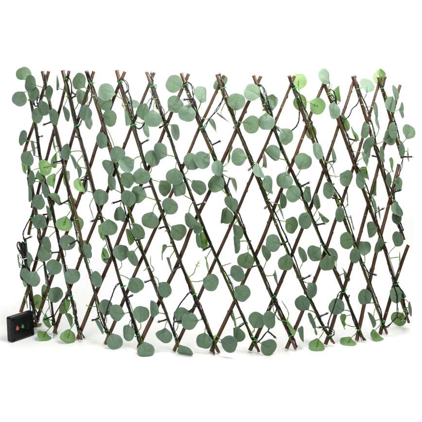 Aigostar - LED Solarna veriga 102xLED/2x0,7m IP65 topla bela evkaliptos