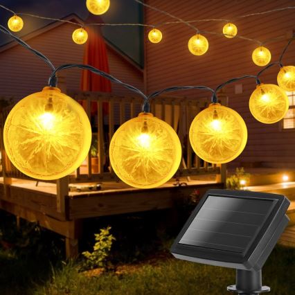 Aigostar - LED Solarna veriga 10xLED/3,8m IP44 600 mAh topla bela