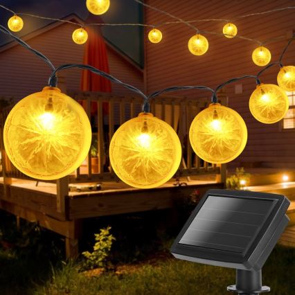 Aigostar - LED Solarna veriga 10xLED/3,8m IP44 topla bela