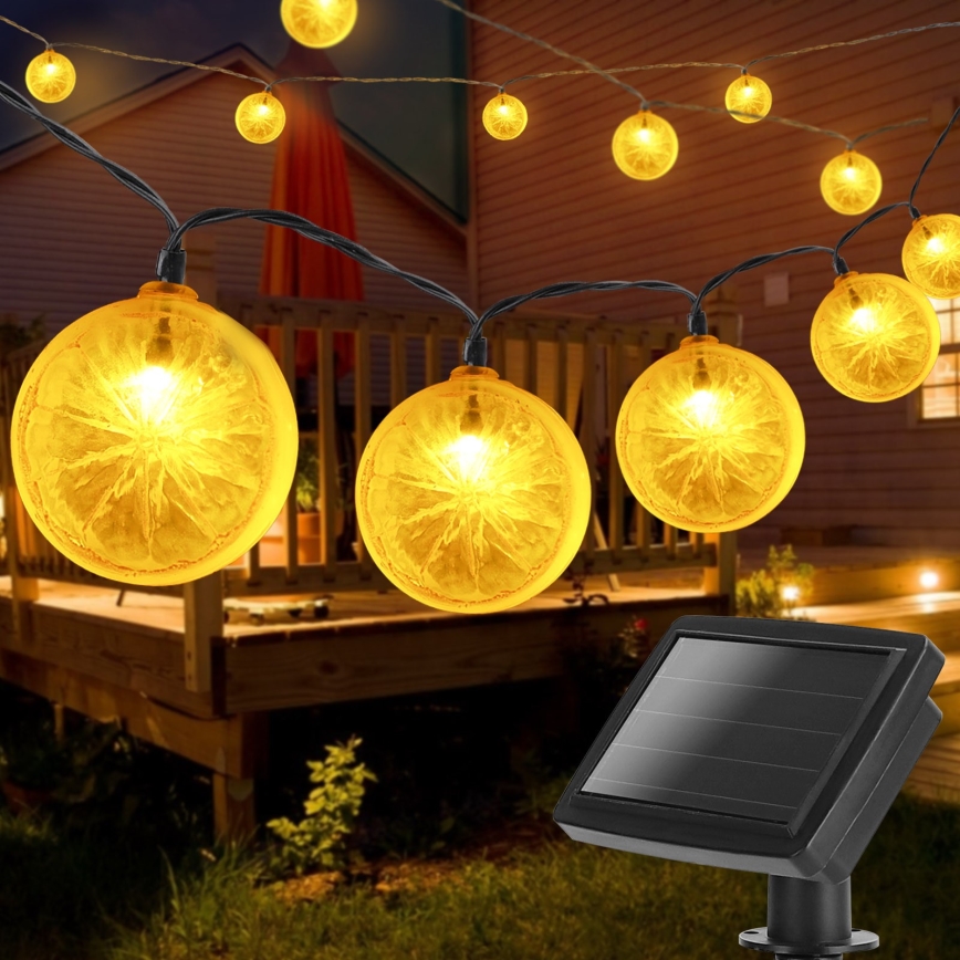 Aigostar - LED Solarna veriga 10xLED/3,8m IP44 600 mAh topla bela