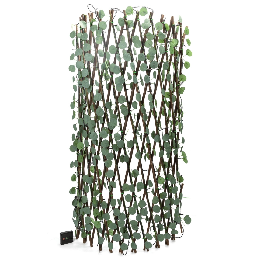 Aigostar - LED Solarna veriga 148xLED/2x1,2m IP65 topla bela evkaliptos
