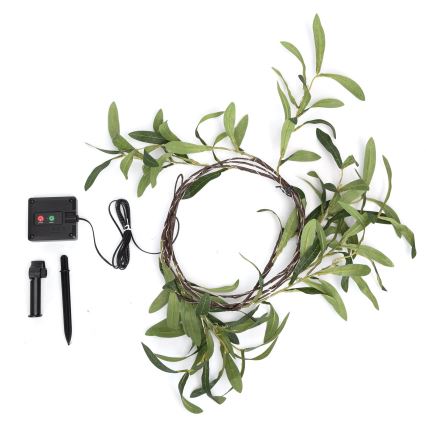 Aigostar - LED Solarna veriga 60xLED/4m IP65 topla bela oliva