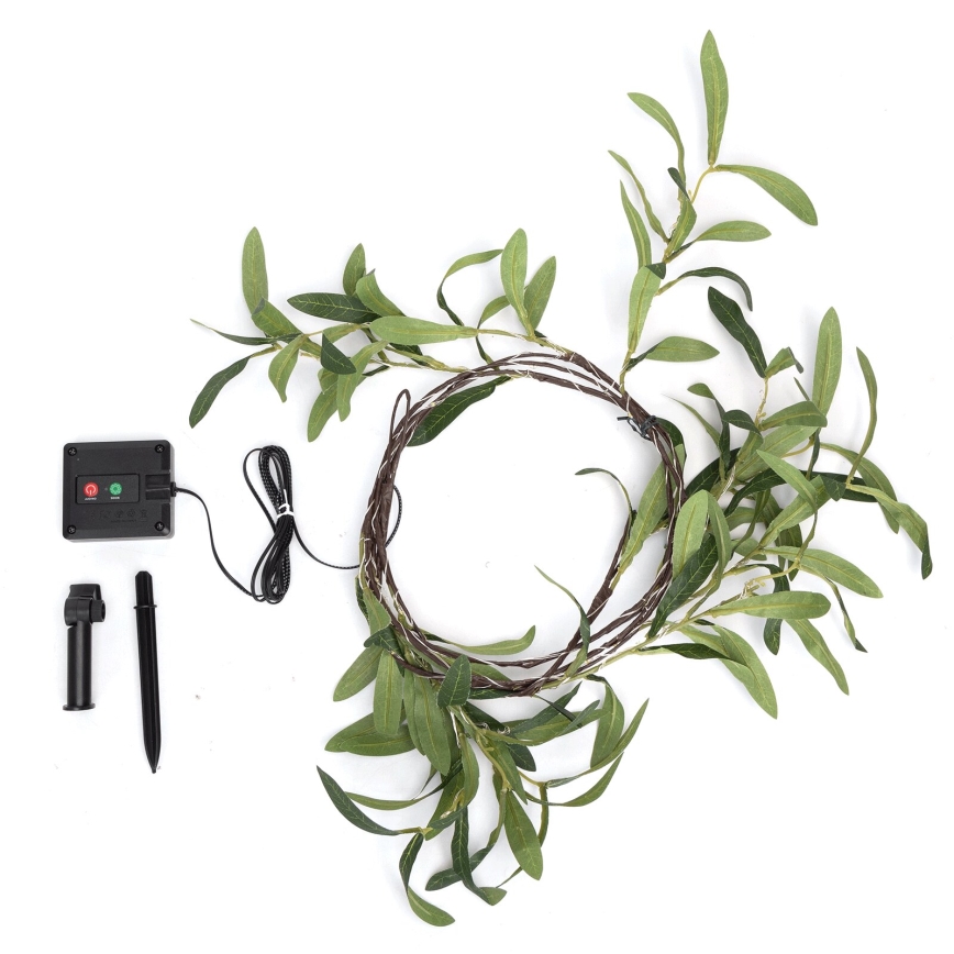 Aigostar - LED Solarna veriga 60xLED/4m IP65 topla bela oliva
