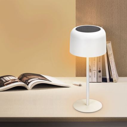 Aigostar - LED Solarna zatemnitvena polnilna namizna svetilka LED/3W/5V 2200mAh bela IP54