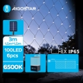 Aigostar - LED solarni božični niz 100xLED/8 funkcij 4,5x1,5m IP65 hladno bela