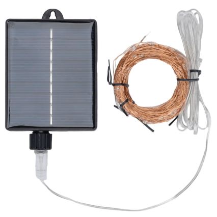 Aigostar - sončna LED božična veriga 500xLED/8 funkcij 52m IP65 topla bela 1200 mAh