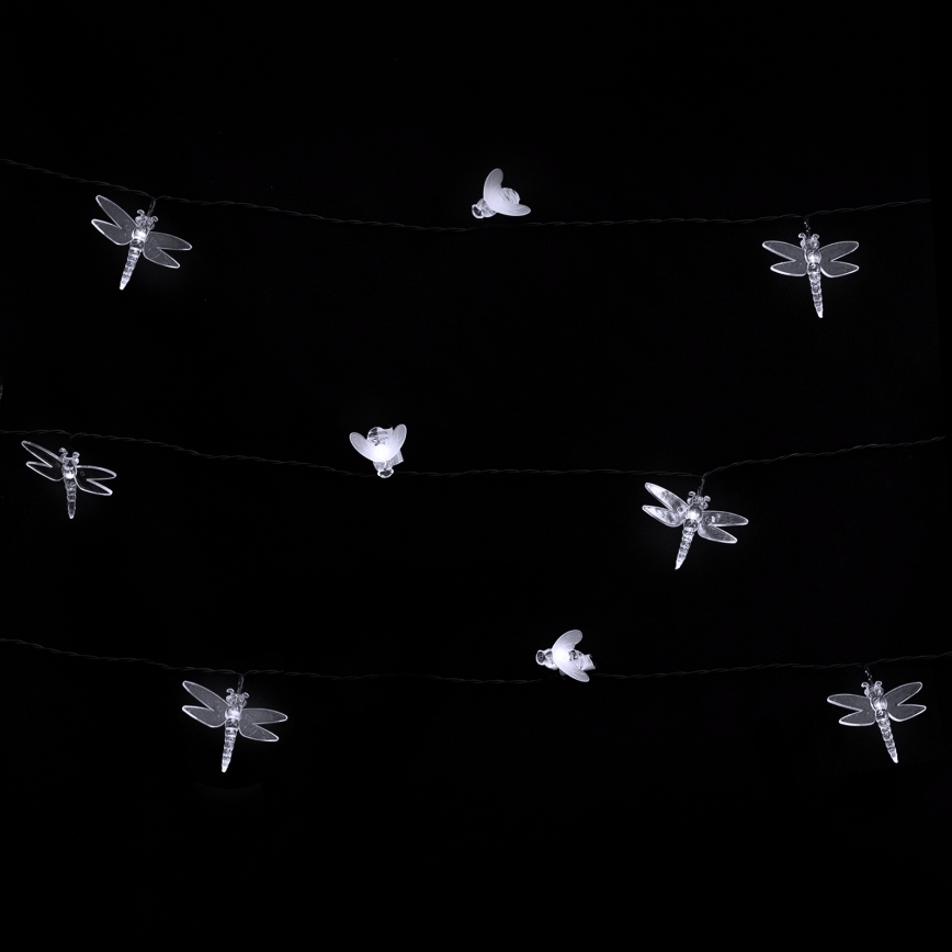 Aigostar - LED sončni dekorativni niz 50xLED/8 funkcij 10 m 800 mAh IP65 hladna bela