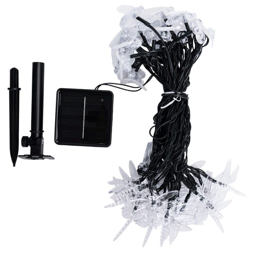 Aigostar - LED sončni dekorativni niz 50xLED/8 funkcij 10 m 800 mAh IP65 hladna bela