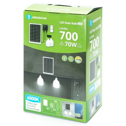 Aigostar - LED Solarni lestenec 2xLED/35W/12V 6000 mAh 6500K pr. 10 cm + Daljinski upravljalnik