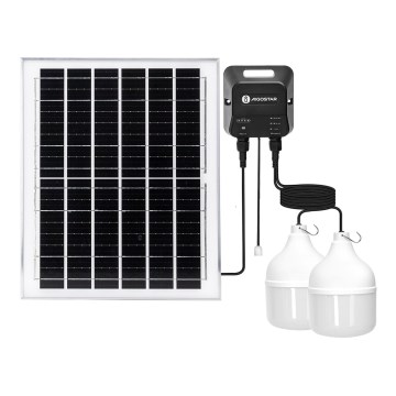 Aigostar - LED solarni lestenec 2xLED/70W/12V 12000 mAh 6500K IP65 premer 12 cm + daljinski upravljalnik