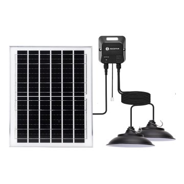 Aigostar - LED solarni lestenec 2xLED/70W/12V 12000 mAh 6500K IP65 premer 23,5 cm + z daljinskim upravljalnikom