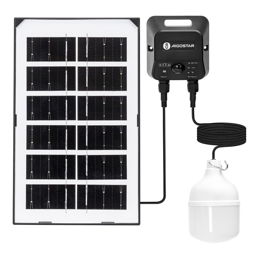 Aigostar - LED Solarni lestenec s senzorjem LED/35W/12V 3000 mAh 6500K pr. 10 cm + Daljinski upravljalnik
