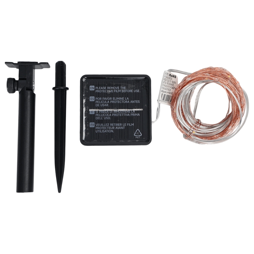 Aigostar - LED sončna veriga 200xLED/8 funkcij 22 m IP65 hladna bela 800 mAh