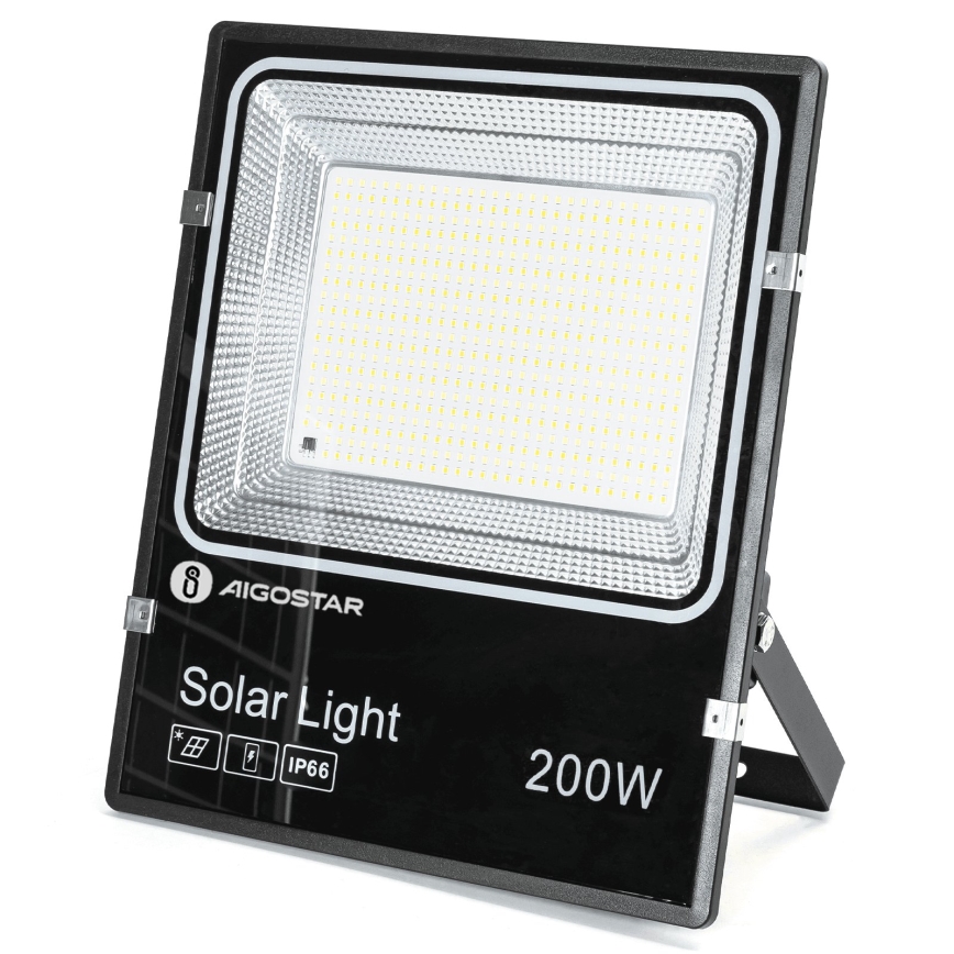 Aigostar - LED solarni reflektor LED/200W/3,2V 3600mAh 3000K/4000K/6500K IP66 + daljinski upravljalnik