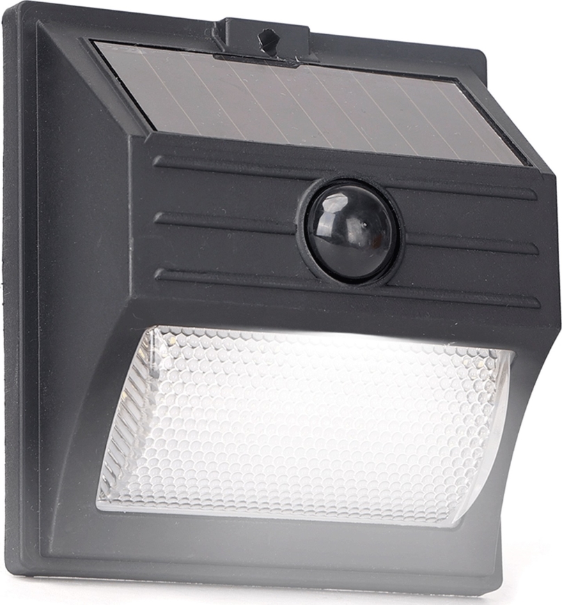 Aigostar - LED solarno svetilo s senzorjem LED/3,7V 6500K 500 mAh IP65 črna