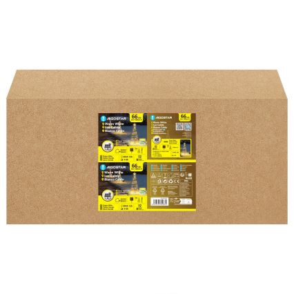 Aigostar - LED solarna božična dekoracija LED/0,59W/3,7V 100 cm IP65 130 mAh topla bela