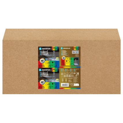 Aigostar - LED sončna božična dekoracija LED/0,59W/3,7V 100 cm IP65 130 mAh večbarvna