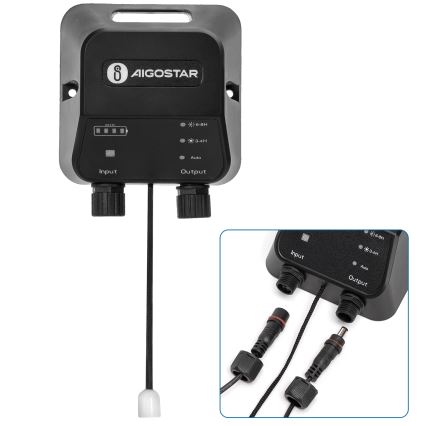 Aigostar - LED solarna svetilka LED/35W/12V 3000 mAh 6500K IP65 premer 16,8 cm + daljinski upravljalnik