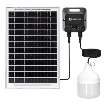 Aigostar - LED sončna svetilka s senzorjem LED/70W/12V 6000 mAh 6500K IP65 premer 12 cm + z daljinskim upravljalnikom
