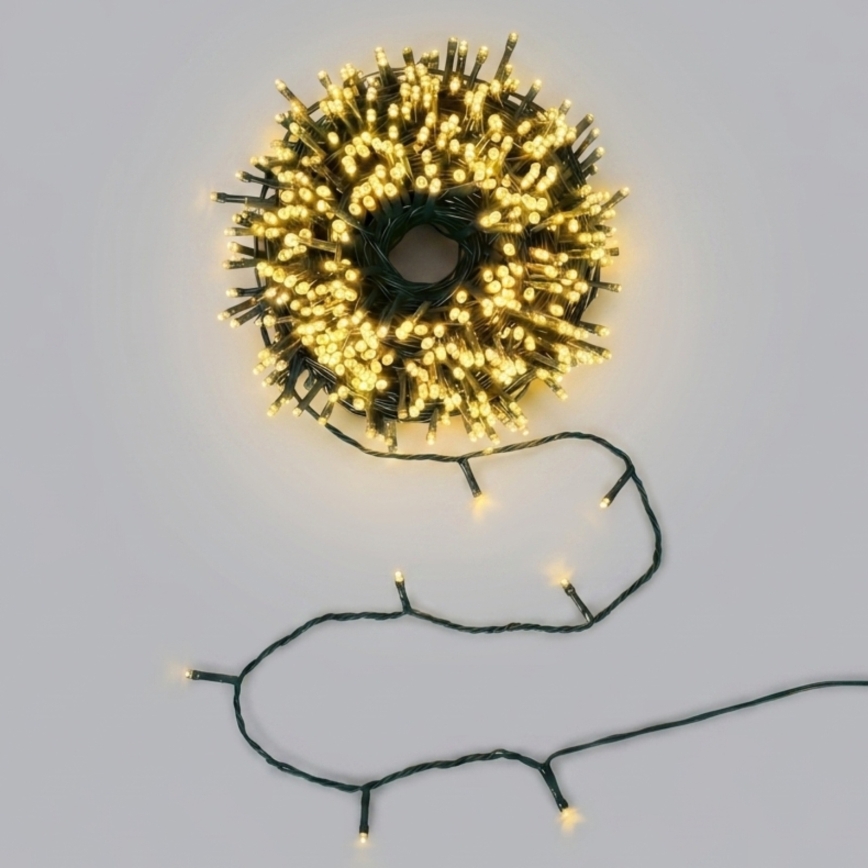 Aigostar - LED sončni božični niz, 200 LED, 8 funkcij, 22 m, IP65, topla bela, 800 mAh