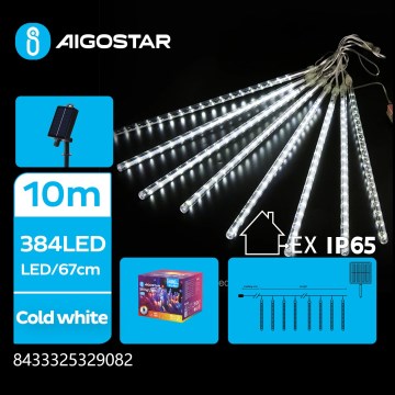 Aigostar - LED sončni božični niz 384xLED/13m IP65 1200 mAh hladna bela
