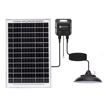 Aigostar - LED sončni lestenec LED/70W/12V 6000 mAh 6500K IP65 premer 23,5 cm + daljinski upravljalnik