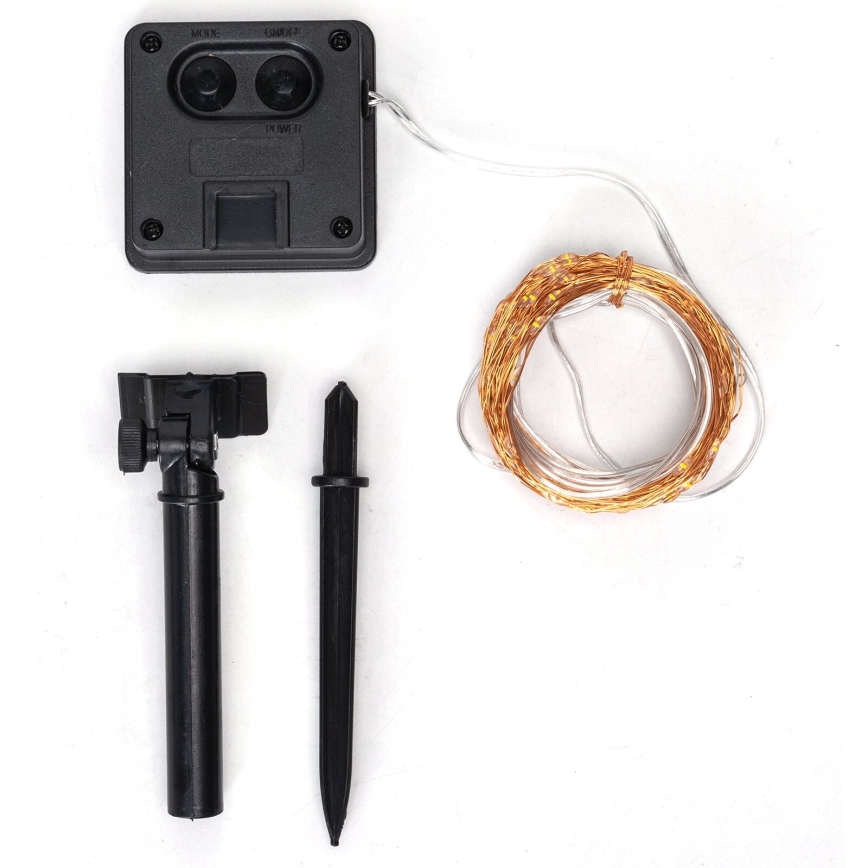 Aigostar - LED sončni  niz 100xLED/8 funkcij 12m IP65 800 mAh hladno bela