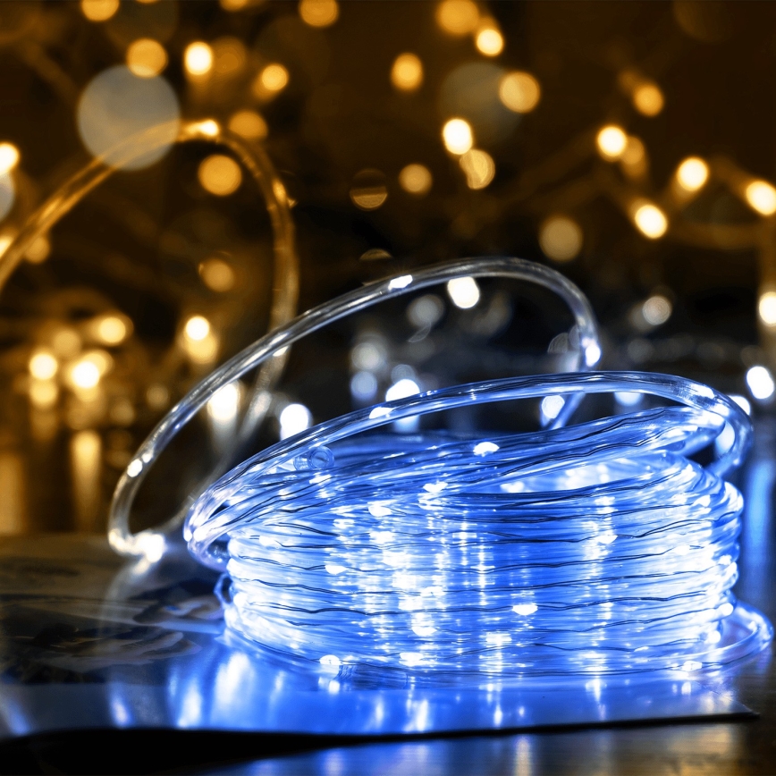 Aigostar - LED sončni niz 100xLED/8 funkcij 12 m IP65 hladna bela 800 mAh