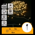 Aigostar - LED sončni niz luči 100×LED/8 funkcij, 12 m, IP65, topla bela, 800 mAh